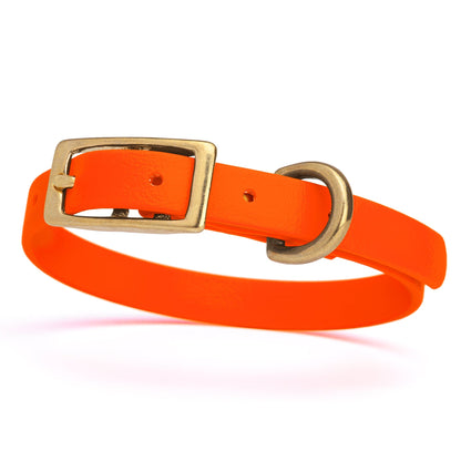 Waterproof Dog Collar with Brass Hardware