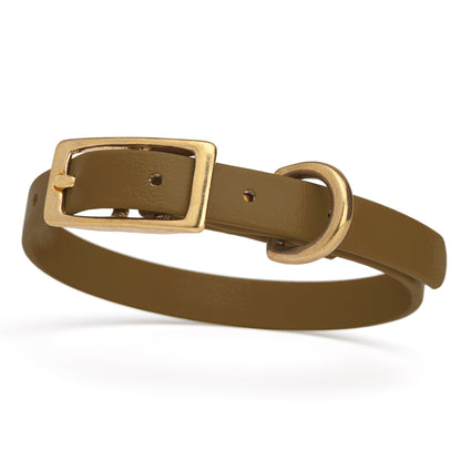 Waterproof Dog Collar with Brass Hardware