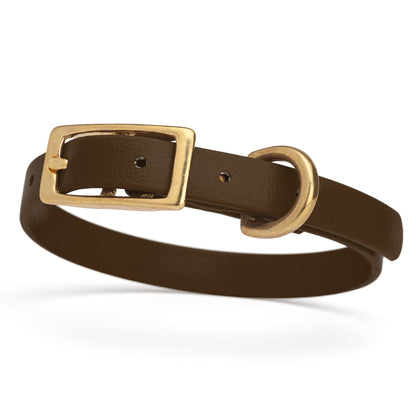 Waterproof Dog Collar with Brass Hardware