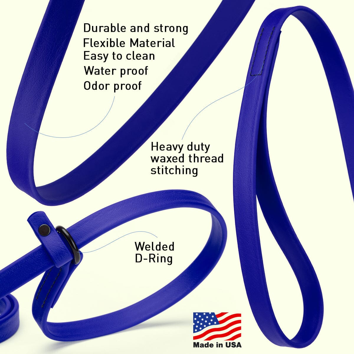 Biothane Slip Lead for Dogs, 5 ft and 7 ft