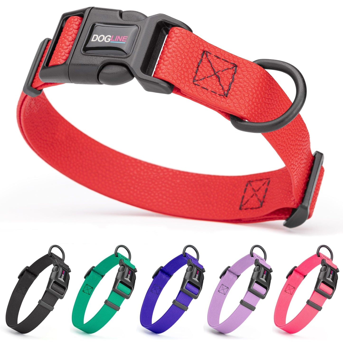 Pebble Emboss Biothane Dog Collar with Quick Release Buckle