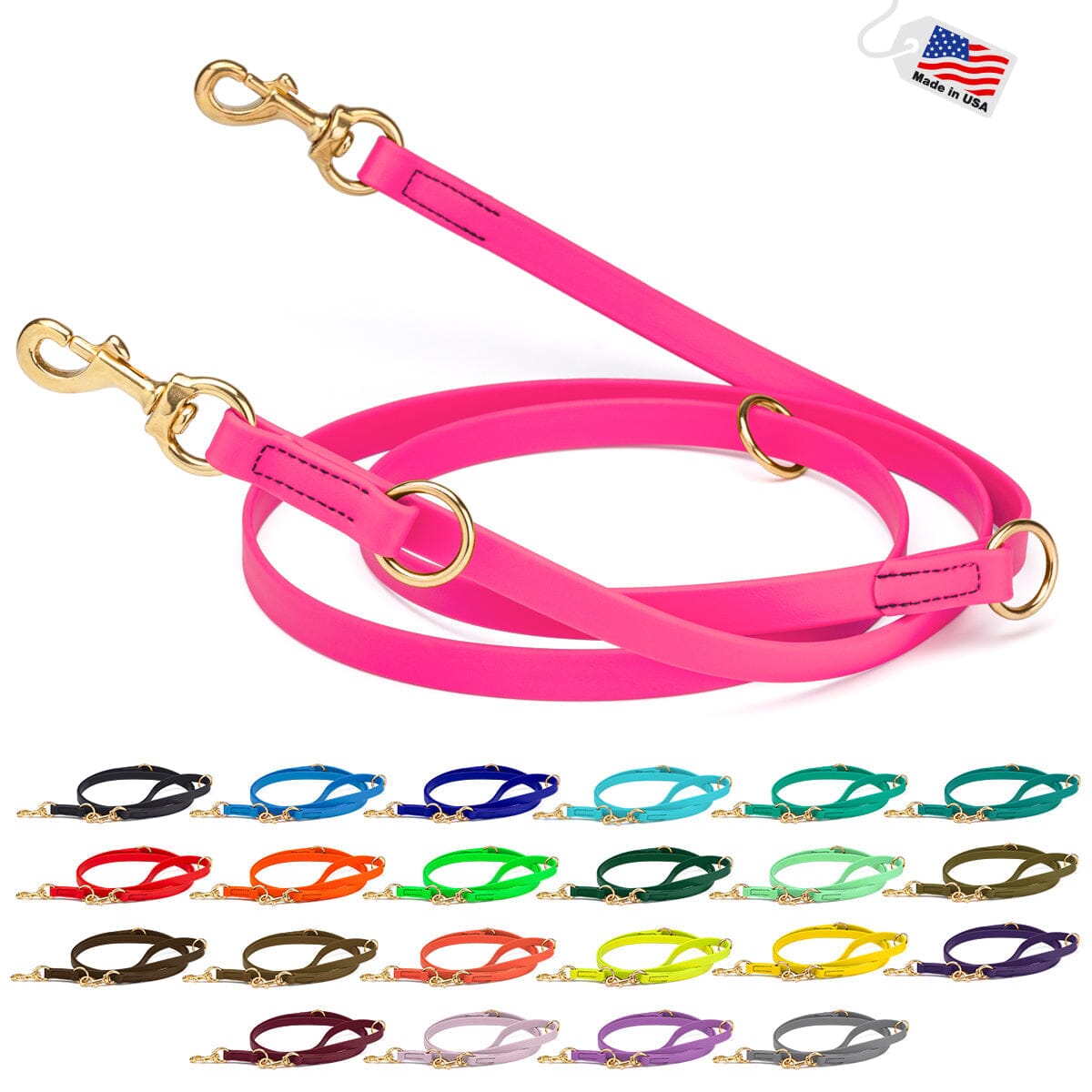 Viper Multi-Purpose Leash With Brass Hardware